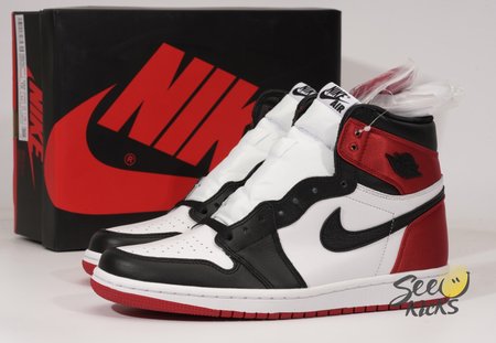 Air Jordan 1 Retro High Satin Black Toe size 36-46
