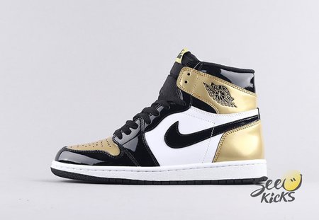 Jordan 1 Retro High NRG Patent Gold Toe 861428-007 Size 40-47.5