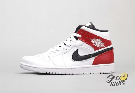 Air Jordan 1 Mid White Black Gym Red 36-46