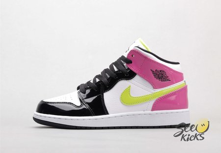 Air Jordan 1 Mid White Black Cyber Pink 36-40