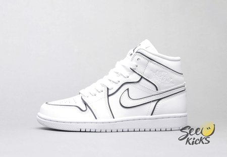 Air Jordan 1 Mid Iridescent Reflective White 36-46