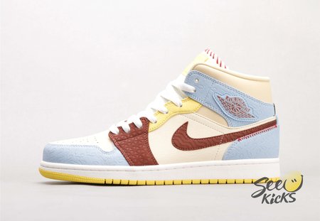 Air Jordan 1 Mid "Fearless" x Maison Chateau 36-46