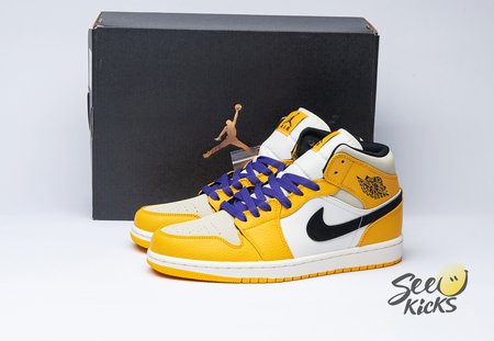 Air Jordan 1 Mid SE Lakers 852542-700 36-46