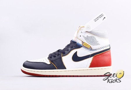 Union x Air Jordan 1 Retro High OG NRG black toe stitching size7-12