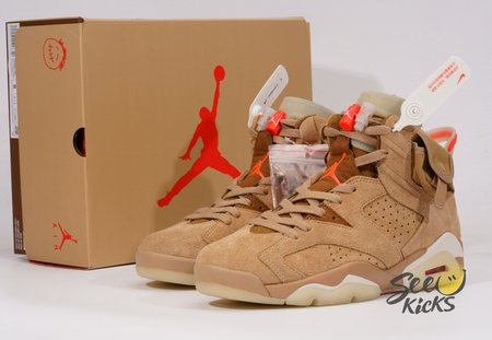Travis Scott x Air Jordan 6 Retro SP "British Khaki" 40-47.5