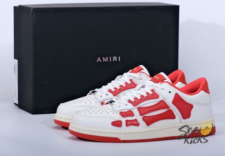 AMIRI Skel Top Low "Red White" Size 40-45