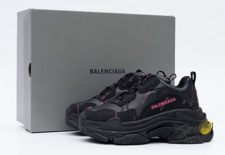 Balenciaga Triple S Allover Logo Black Pink (W) SIZE: 35-45