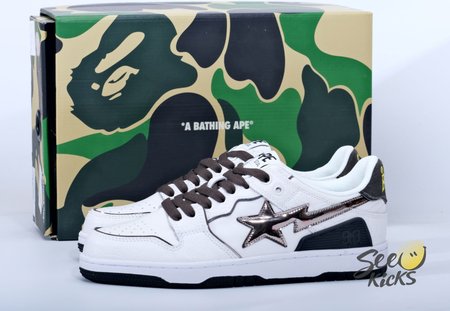 Bape Sk8 Sta White Silver Size 40-45