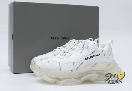 Balenciaga Triple S White Clear Sole Logo(W) 35-45