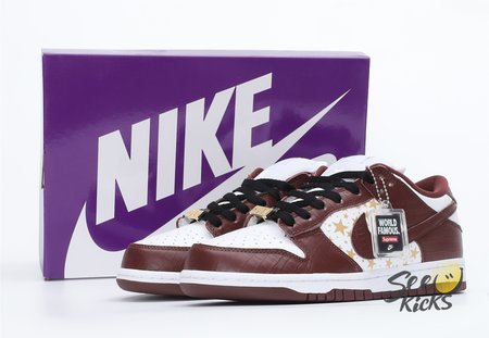 Nike SB Dunk Low Supreme Stars Barkroot Brown 36-47.5