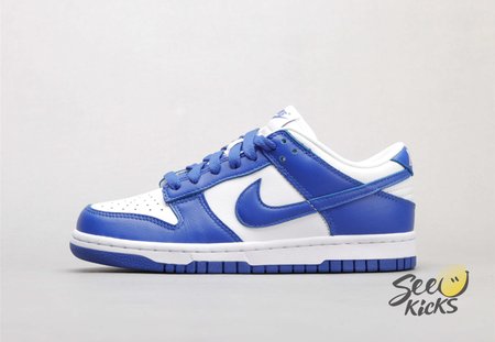 NIKE SB DUNK LOW white and blue skateboarding shoes 36-46