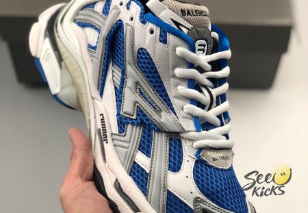 Balenciaga Runner mesh and faux-leather trainers in blue Size:36-46