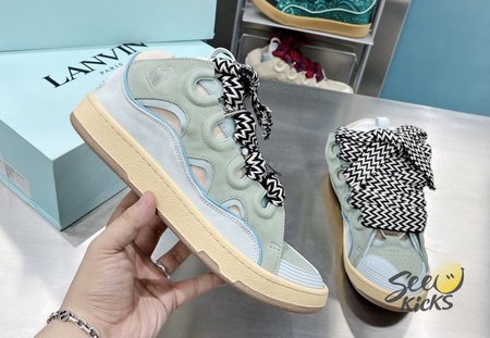 LANVIN Curb sneakers pale blue DRA2-A2121 Size 35-45