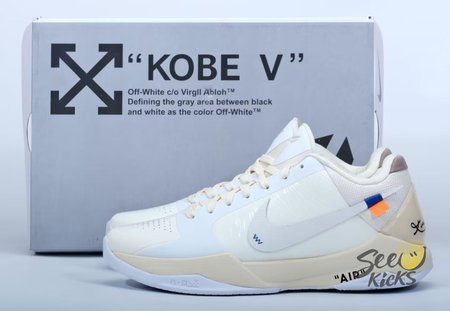 OFF-WHITE x Nike Kobe 5 Protro Sail 40-47.5