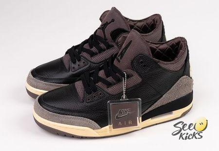 A Ma Maniere x Air Jordan 3 "Black" Size 36-47.5
