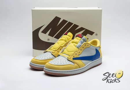 Jordan 1 Retro Low OG SP Travis Scott Canary Size 36-47.5