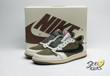 Travis Scott x Air Jordan 1 Low OG Medium Olive DM7866-200 Size 36-47.5
