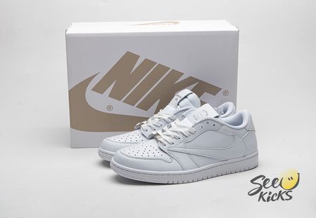 Travis Scott x Air Jordan 1 Low Triple White DM7866-292 Size 36-46