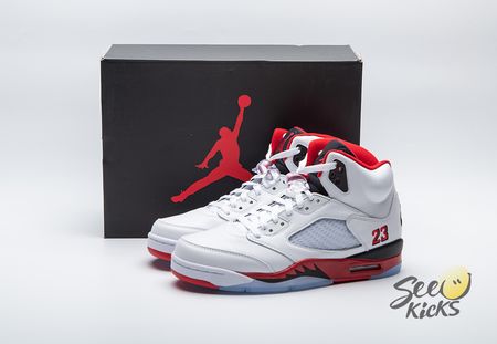 Air Jordan 5 Fire Red Black Tongue HQ7978-101 Size 40-47.5