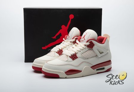 Jordan 4 Retro Pale Ivory Sierra Red HV0823-108 Size 40-48.5
