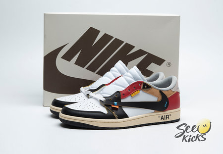 Travis Scott x OFF-WHITE x Air Jordan 1 XZ6868-005 Size 36-47.5